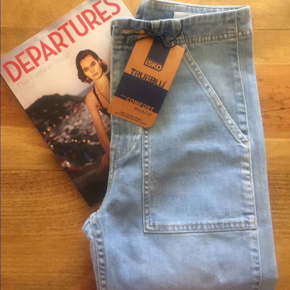 HIGH WAISTED DENIM CAPRIS